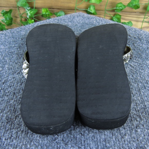 Yellow Box Women's Ruby Flip Flop‎ Gold Leather Sz 7.5 Medium Gently Used 2025 - Picture 5 of 6